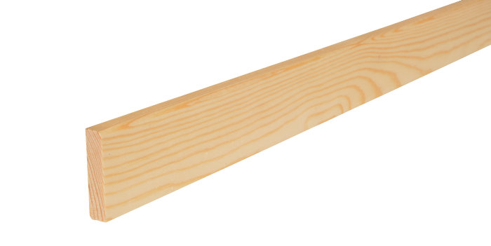 Forkantliste fyr 1 rund kant - 9 x 43 mm x 3 meter